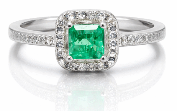 anillo esmeralda imperial en plata 925