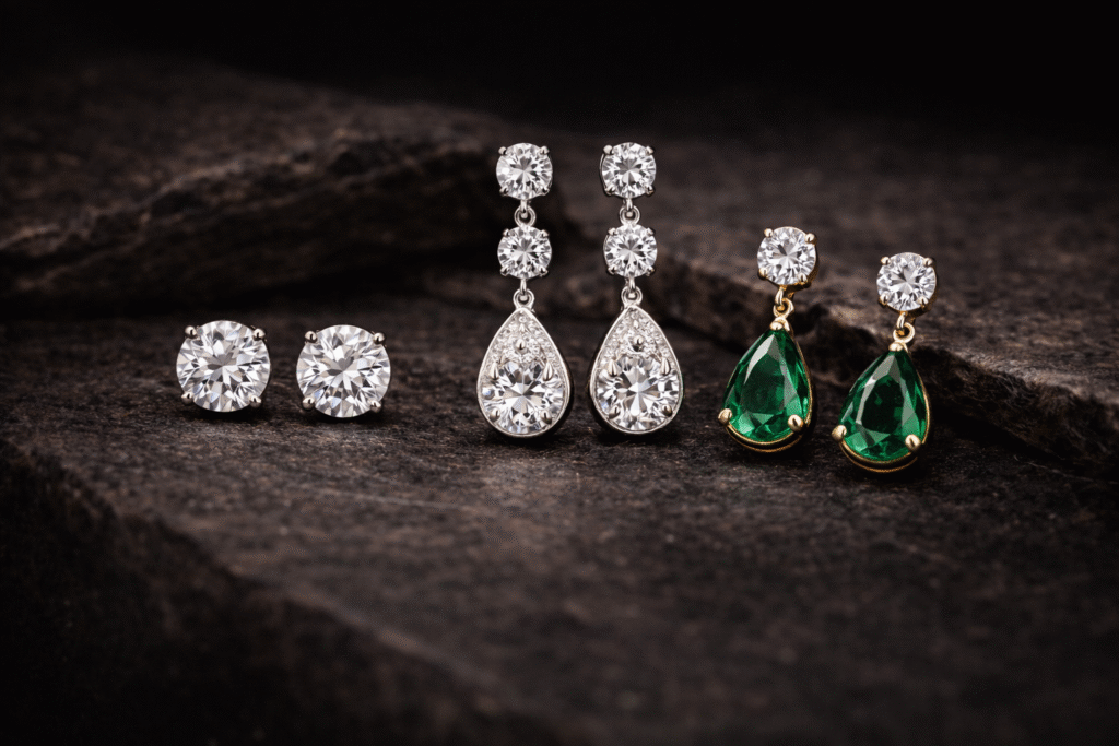 elegancia en diamantes y esmeraldas