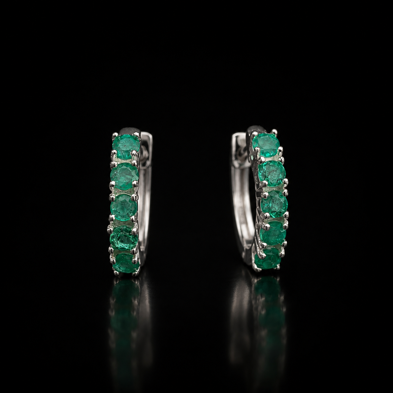 aretes aura esmeralda