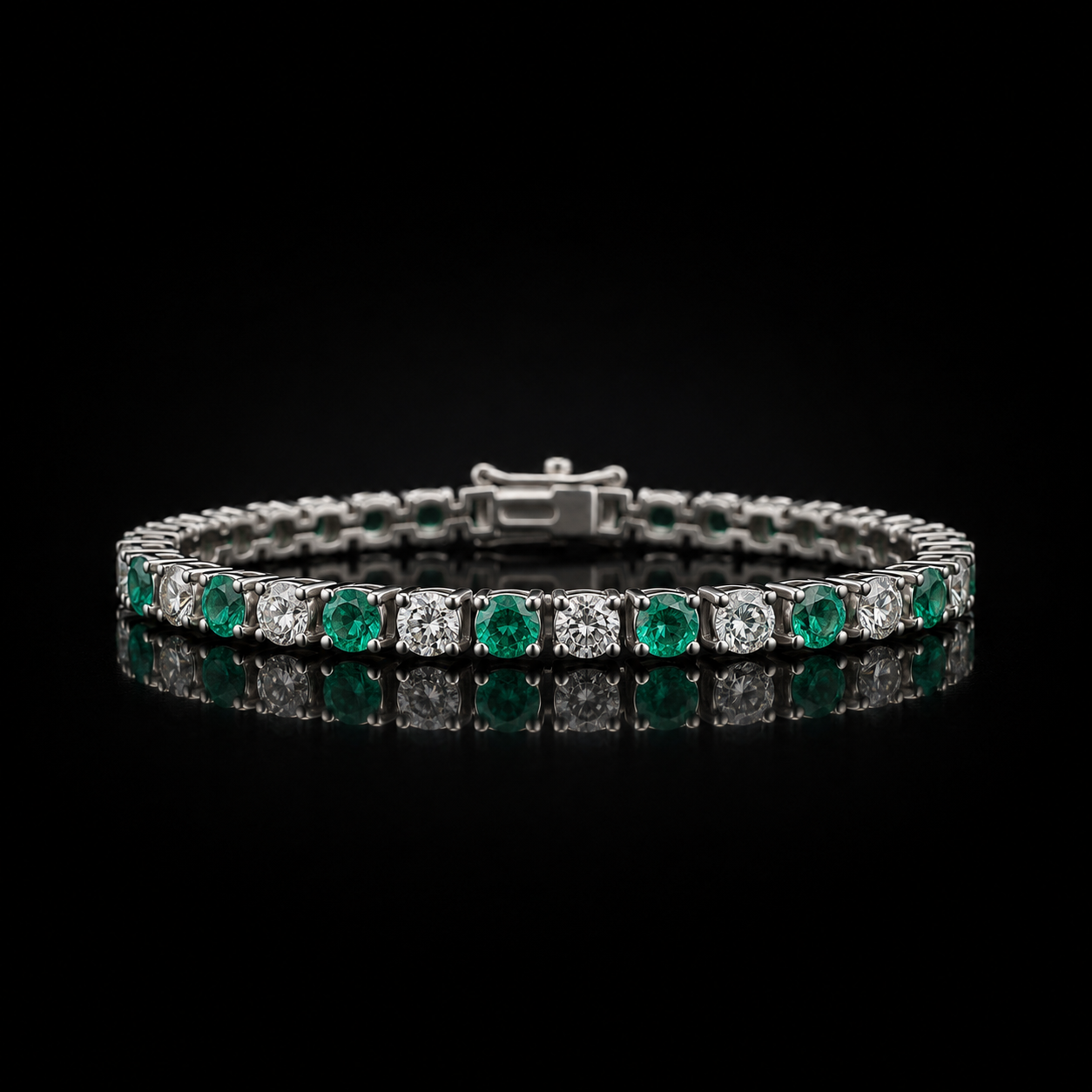 pulsera tennis esmeralda royale